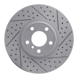 BMW X6 Brake Rotor (1) - Front Right - DFC - Drilled & Slotted Geoperformance - `07-`18