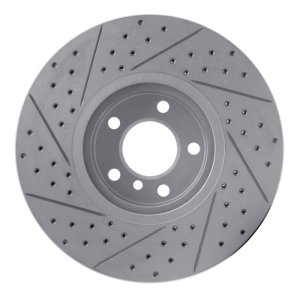 BMW X6 Brake Rotor (1) - Front Right - DFC - Drilled & Slotted Geoperformance - `07-`18