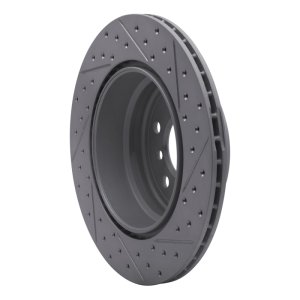 BMW X5 Brake Rotor (1) - Rear Left - DFC - Drilled & Slotted Geoperformance - `07-`19