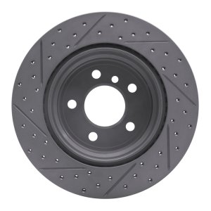 BMW X5 Brake Rotor (1) - Rear Right - DFC - Drilled & Slotted Geoperformance - `07-`19