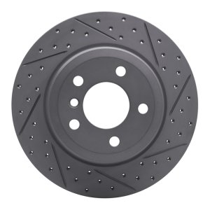 BMW X5 Brake Rotor (1) - Rear Right - DFC - Drilled & Slotted Geoperformance - `07-`19