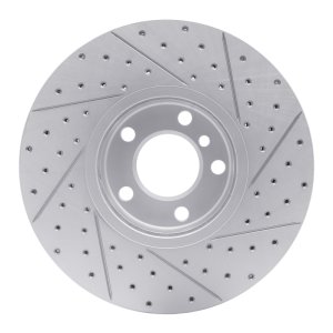 BMW X5 Brake Rotor (1) - Front Left - DFC - Drilled & Slotted Geoperformance - `07-`19