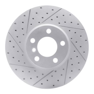 BMW X5 Brake Rotor (1) - Front Left - DFC - Drilled & Slotted Geoperformance - `07-`19