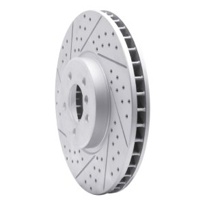 BMW X6 Brake Rotor (1) - Front Left - DFC - Drilled & Slotted Geoperformance - `08-`19