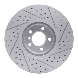 BMW X6 Brake Rotor (1) - Front Left - DFC - Drilled & Slotted Geoperformance - `08-`19