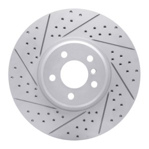 BMW X6 Brake Rotor (1) - Front Left - DFC - Drilled & Slotted Geoperformance - `08-`19