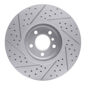 BMW X5 Brake Rotor (1) - Front Right - DFC - Drilled & Slotted Geoperformance - `08-`19