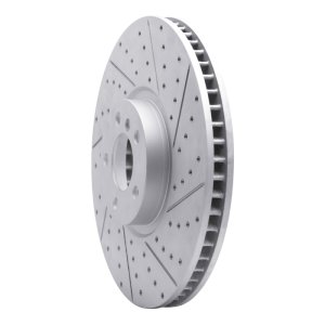 BMW X6 Brake Rotor (1) - Left Front - DFC - Drilled & Slotted Geoperformance - `10-`11