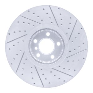 BMW X6 Brake Rotor (1) - Front Right - DFC - Drilled & Slotted Geoperformance - `10-`11