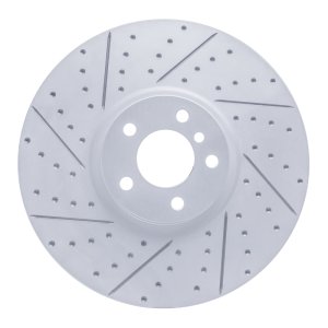 BMW X6 Brake Rotor (1) - Front Right - DFC - Drilled & Slotted Geoperformance - `10-`11