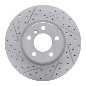 BMW X3 Brake Rotor (1) - Front Left - DFC - Geoperformance Drilled & Slotted - `11-`18