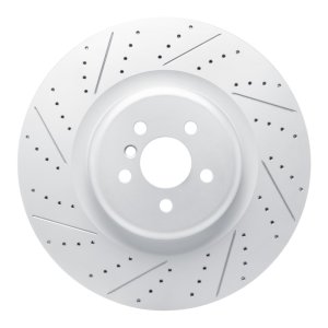 BMW Alpina B8 Gran Coupe Brake Rotor (1) - Rear Left - DFC - Drilled & Slotted Geoperformance - `17-`26