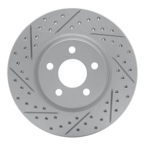 Chrysler PT Cruiser Brake Rotor (1) - Front Left - DFC - Geoperformance Drilled & Slotted - `03-`09