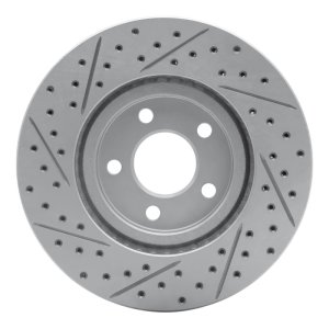 Chrysler PT Cruiser Brake Rotor (1) - Front Right - DFC - Drilled & Slotted Geoperformance Rotor - `03-`09