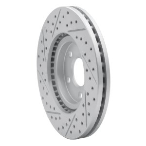 Chrysler PT Cruiser Brake Rotor (1) - Front Right - DFC - Drilled & Slotted Geoperformance Rotor - `03-`09