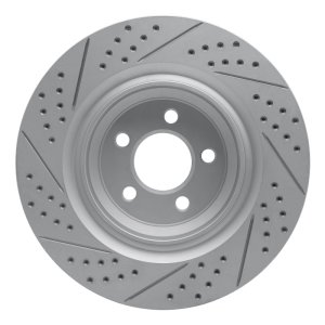 Chrysler 300 Brake Rotor (1) - Rear Right - DFC - Drilled & Slotted Geoperformance - `05-`23