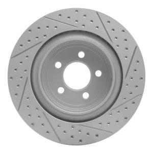 Dodge Charger Brake Rotor (1) - Rear Left - DFC - Drilled & Slotted Geoperformance - `06-`23