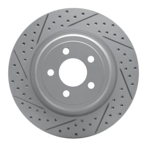 Dodge Charger Brake Rotor (1) - Rear Left - DFC - Drilled & Slotted Geoperformance - `06-`23