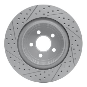Dodge Charger Brake Rotor (1) - Rear Right - DFC - Drilled & Slotted Geoperformance - `06-`23