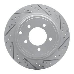 Chrysler Sebring Brake Rotor (1) - Rear Right - DFC - Drilled & Slotted Geoperformance - `07-`17