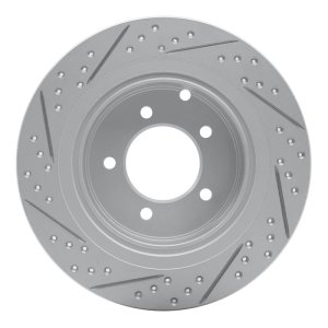 Chrysler Sebring Brake Rotor (1) - Rear Right - DFC - Drilled & Slotted Geoperformance - `07-`17