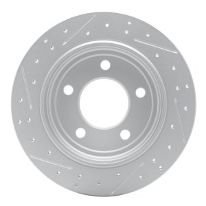 Chrysler 300M Brake Rotor (1) - Rear Right - DFC - Geoperformance Drilled & Slotted - `93-`04