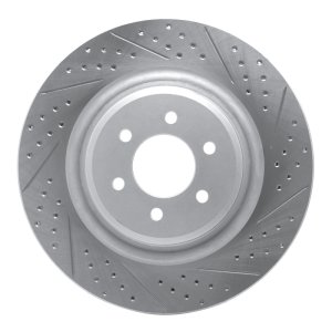 Dodge Viper Brake Rotor (1) - Rear Right - DFC - Drilled & Slotted Geoperformance - `03-`17