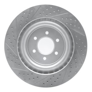 Dodge Viper Brake Rotor (1) - Rear Right - DFC - Drilled & Slotted Geoperformance - `03-`17