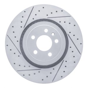 Dodge Charger Brake Rotor (1) - Front Left - DFC - Drilled & Slotted Geoperformance - `14-`23