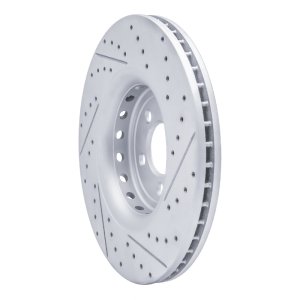 Dodge Charger Brake Rotor (1) - Front Left - DFC - Drilled & Slotted Geoperformance - `14-`23