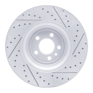 Dodge Charger Brake Rotor (1) - Front Left - DFC - Drilled & Slotted Geoperformance - `14-`23