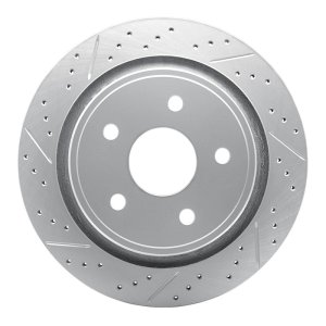 Chrysler Aspen Brake Rotor (1) - Rear Left - DFC - Geoperformance - Drilled & Slotted - `02-`24