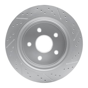 Chrysler Aspen Brake Rotor (1) - Rear Left - DFC - Geoperformance - Drilled & Slotted - `02-`24