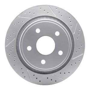 Chrysler Aspen Brake Rotor (1) - Rear Right - DFC - Drilled & Slotted Geoperformance - `02-`24