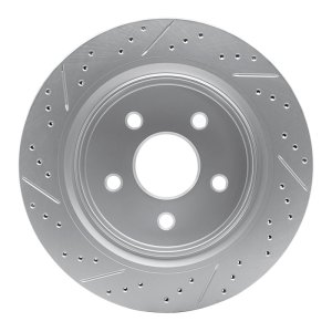 Chrysler Aspen Brake Rotor (1) - Rear Right - DFC - Drilled & Slotted Geoperformance - `02-`24