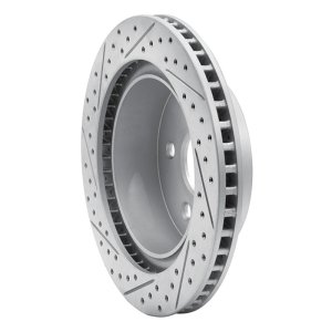 Dodge Ram 1500 Pickup Brake Rotor (1) - Rear Right - DFC - Drilled & Slotted Geoperformance - `04-`06