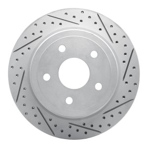 Dodge Ram 1500 Pickup Brake Rotor (1) - Rear Right - DFC - Drilled & Slotted Geoperformance - `04-`06