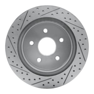 Dodge Ram 1500 Pickup Brake Rotor (1) - Rear Right - DFC - Drilled & Slotted Geoperformance - `04-`06