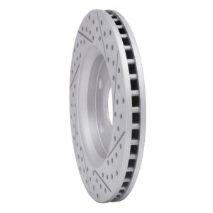 Chrysler Town & Country Brake Rotor (1) - Front Left - DFC - Geoperformance, Drilled & Slotted - `08-`16