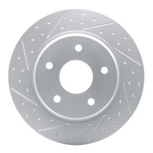 Chrysler Town & Country Brake Rotor (1) - Rear Left - DFC - Drilled & Slotted Geoperformance - `08-`16