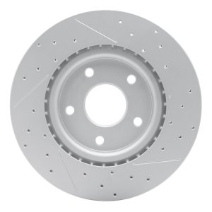 Chrysler Pacifica Brake Rotor (1) - Front Right - DFC - Drilled & Slotted Geoperformance - `12-`25
