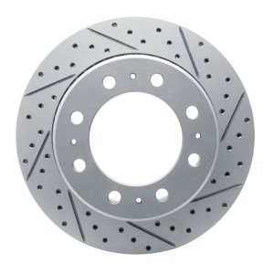 Dodge Ram 3500 Brake Rotor (1) - Rear Right - DFC - Drilled & Slotted Geoperformance - `09-`25