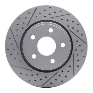 Jeep Commander Brake Rotor (1) - Front Right - DFC - Geoperformance Rotor - Drilled & Slotted - `05-`10
