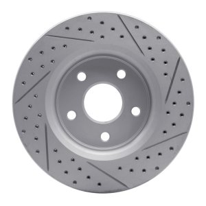 Jeep Commander Brake Rotor (1) - Front Right - DFC - Geoperformance Rotor - Drilled & Slotted - `05-`10