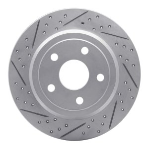 Dodge Durango Brake Rotor (1) - Rear Left - DFC - Drilled & Slotted Geoperformance - `11-`22