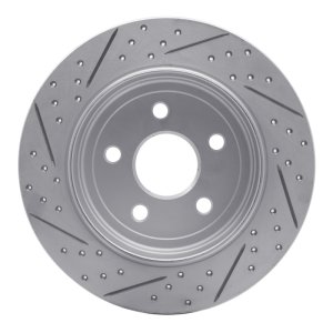 Dodge Durango Brake Rotor (1) - Rear Right - DFC - Geoperformance Drilled & Slotted - `11-`22
