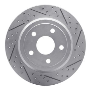 Dodge Durango Brake Rotor (1) - Rear Right - DFC - Geoperformance Drilled & Slotted - `11-`22