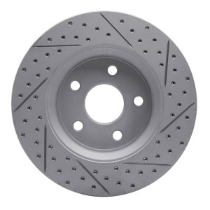 Dodge Durango Brake Rotor (1) - Front Left - DFC - Geoperf Slotted and Drilled - `11-`22