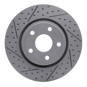 Dodge Durango Brake Rotor (1) - Front Left - DFC - Geoperf Slotted and Drilled - `11-`22