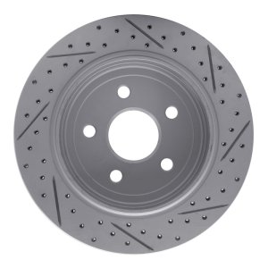 Dodge Durango Brake Rotor (1) - Rear Left - DFC - Drilled & Slotted Geoperformance - `11-`25